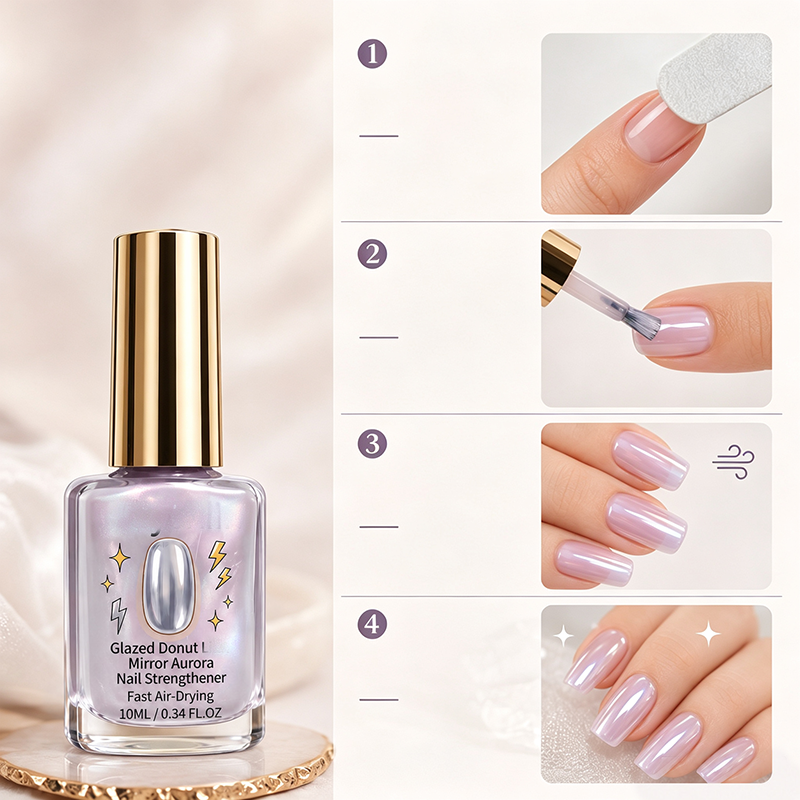 📢📢49% RABATT!! ⏰Lilac Glossy Mirror Nail Stärkare