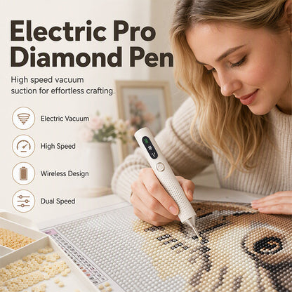 💎 Elektrisk Diamond Painting-penna | Trådlös & uppladdningsbar