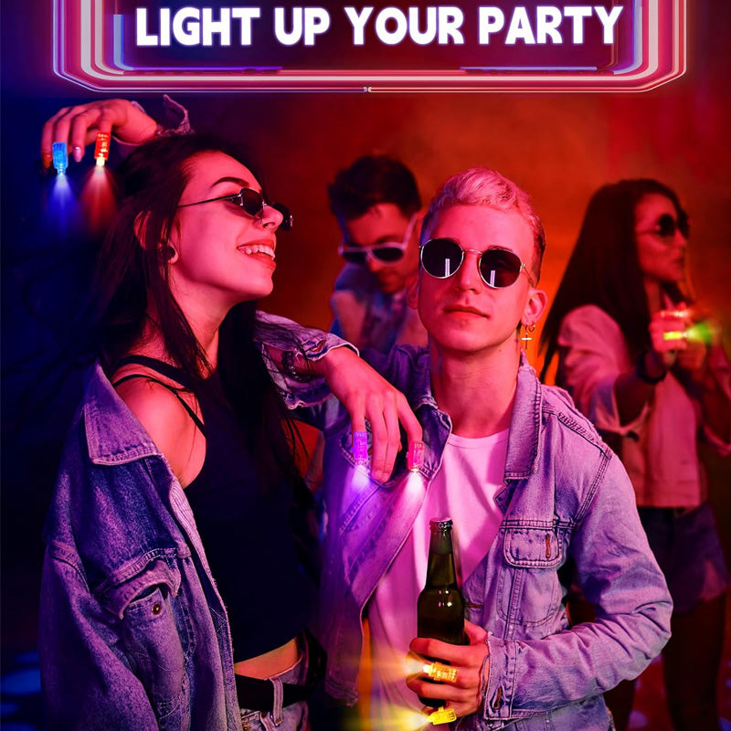 🔥HETT REA 50% RABATT🔥 Mini färgglada LED‑fingerlampor – partylampor med elastiskt band