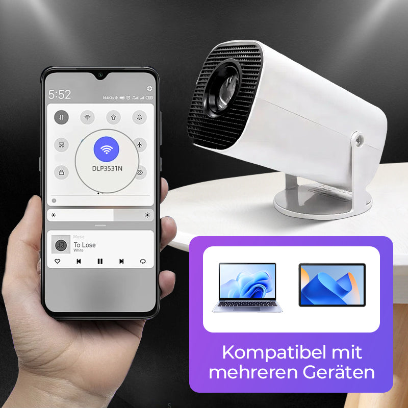 🎬 Äkta 1080P WiFi-projektor för filmkvällar hemma
