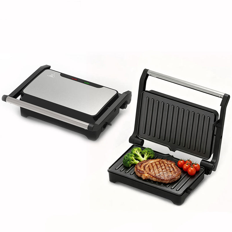 Elektrisk smörgåsgrill och paninigrill med 180° öppning
