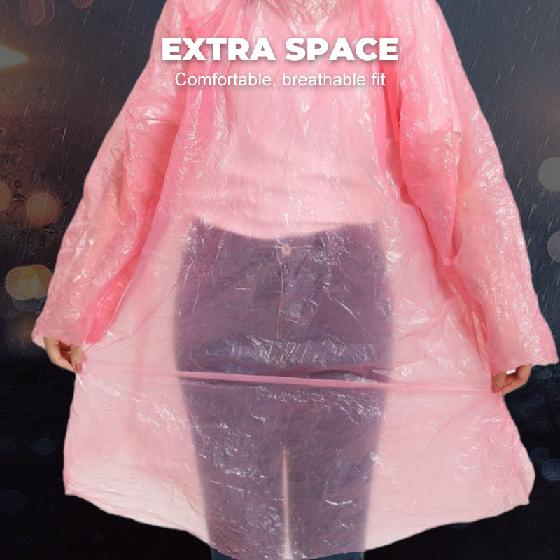 🌧️ Fickformat engångsregnrock för oväntade regnskurar