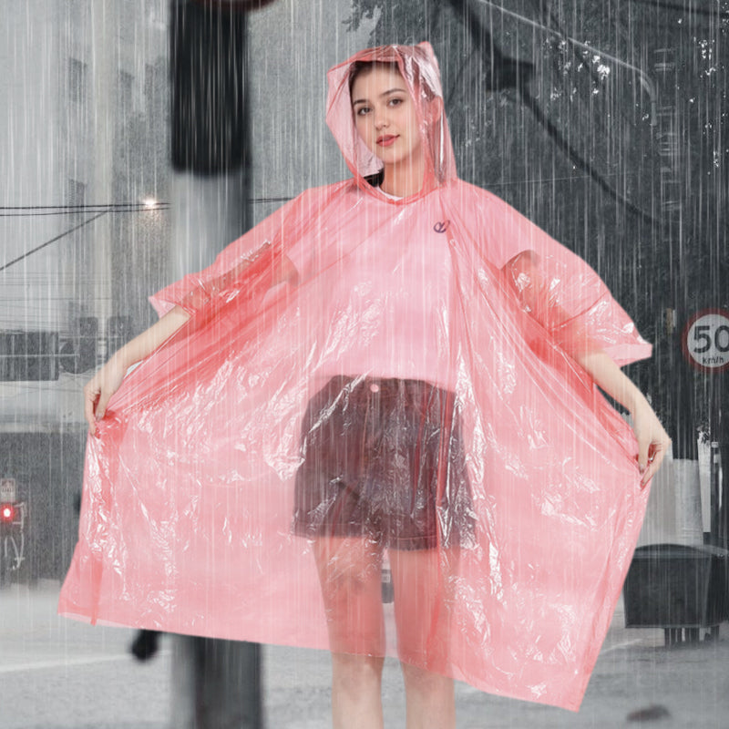 🌧️ Fickformat engångsregnrock för oväntade regnskurar
