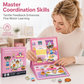 Magnetisk vikbar aktivitetsbok för barn – pedagogiskt pussel med olika scener