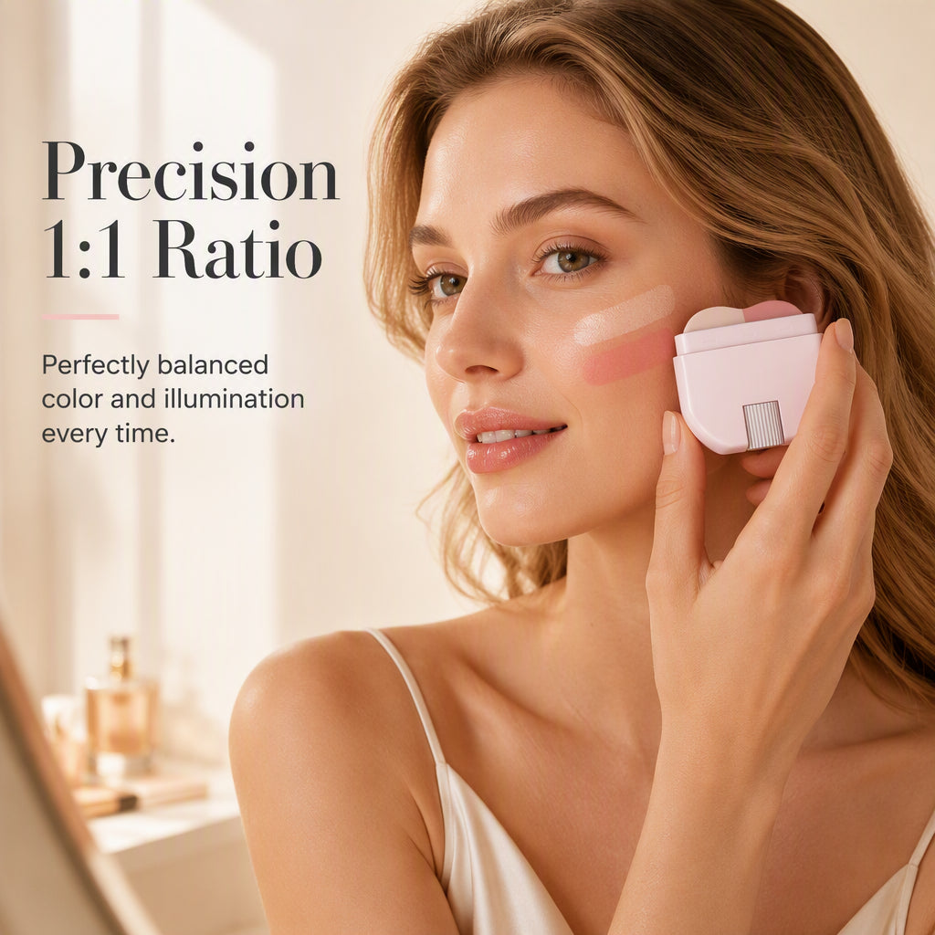 2-i-1 långvarigt highlighter- och rouge-stick
