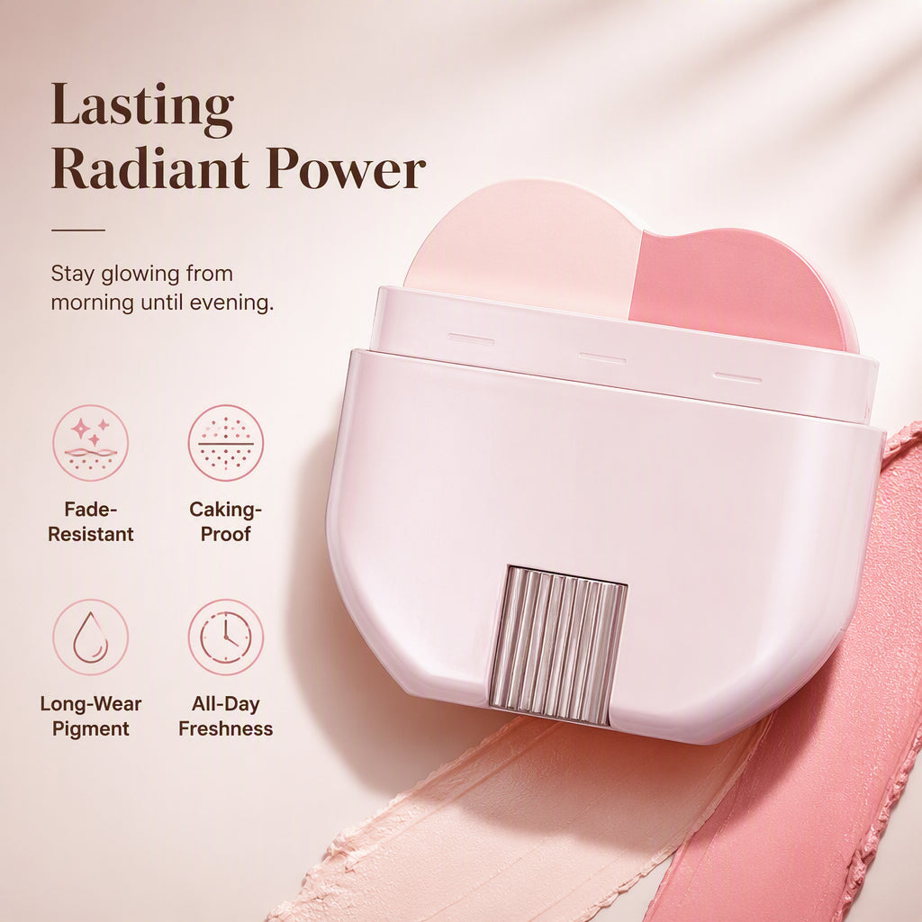 2-i-1 långvarigt highlighter- och rouge-stick