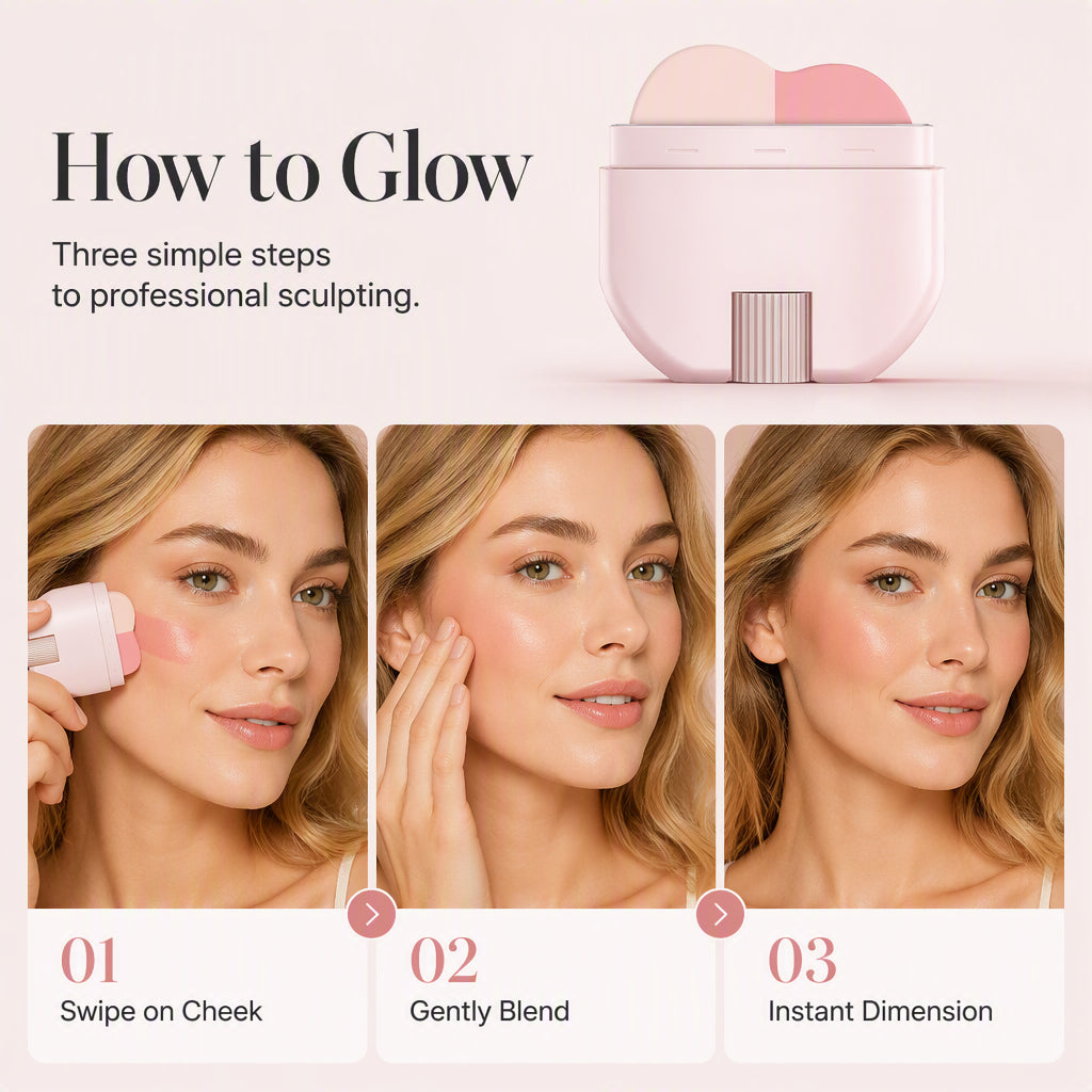 2-i-1 långvarigt highlighter- och rouge-stick