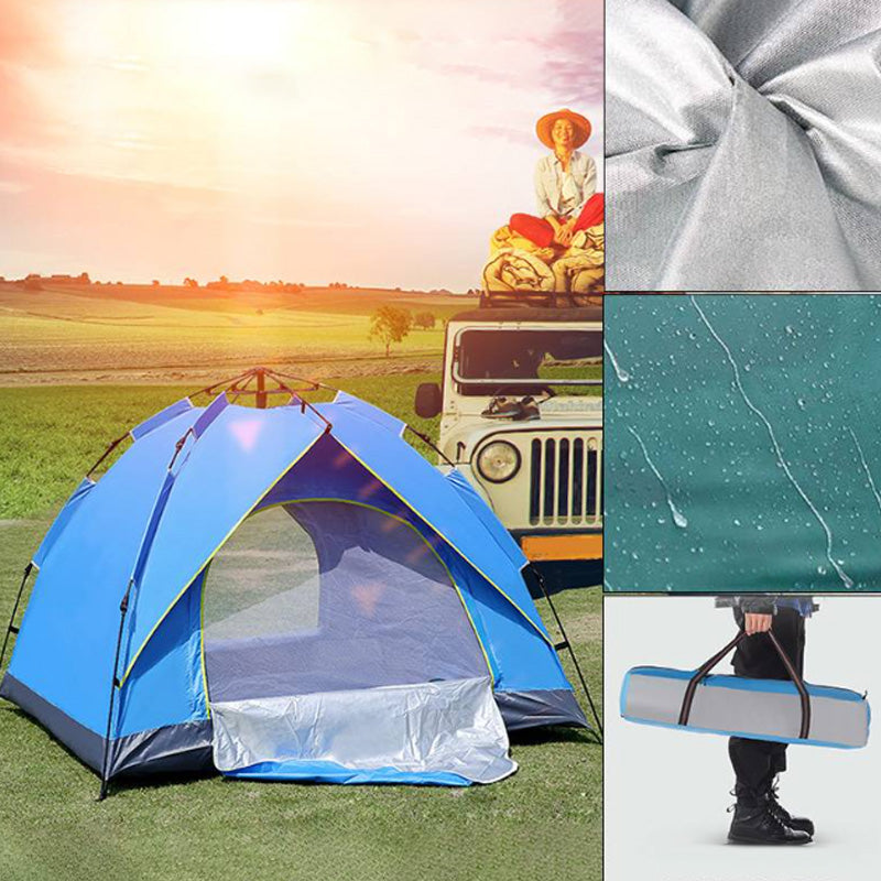Automatiskt snabböppnande regntätt campingtältset