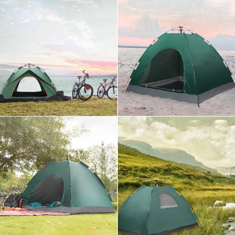 Automatiskt snabböppnande regntätt campingtältset