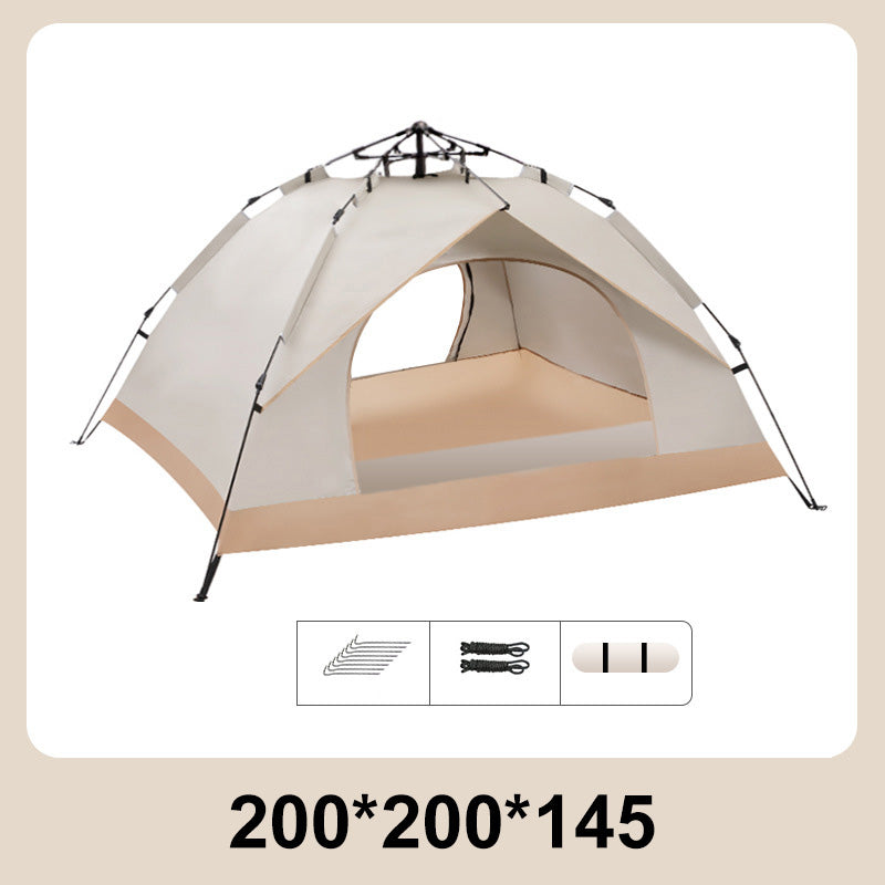 Automatiskt snabböppnande regntätt campingtältset