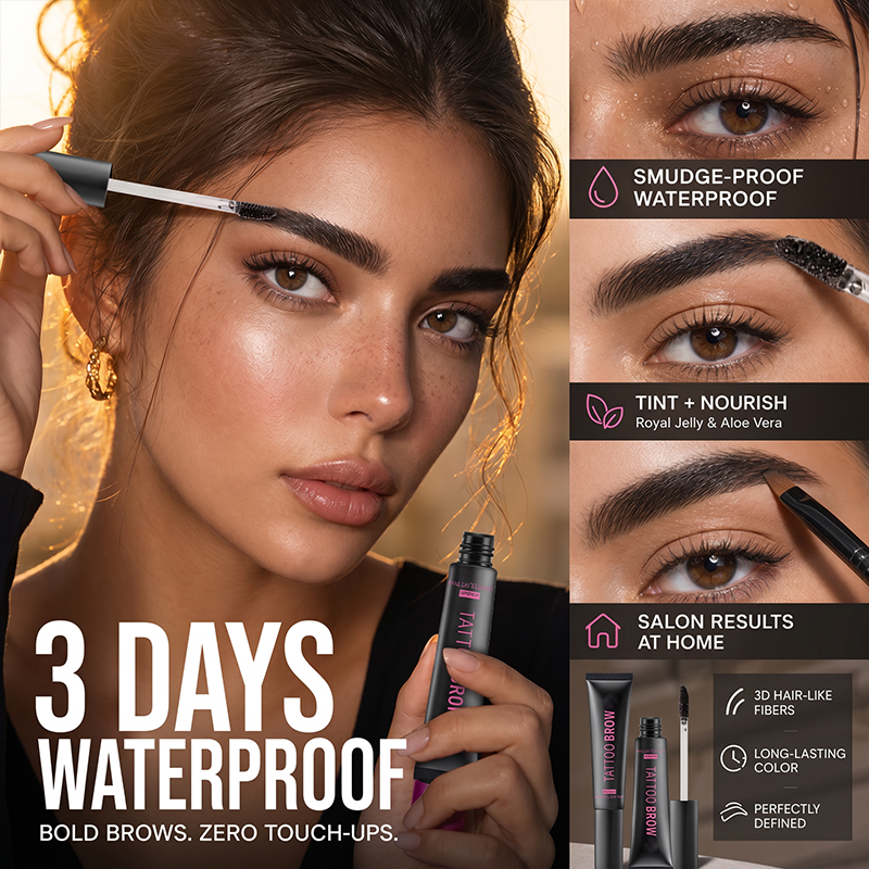🎁 Specialerbjudande: Köp 1, få 1 gratis!💄 Långvarig vattenfast ögonbrynsgel