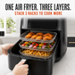 Staplingsbara airfryer-galler i rostfritt stål