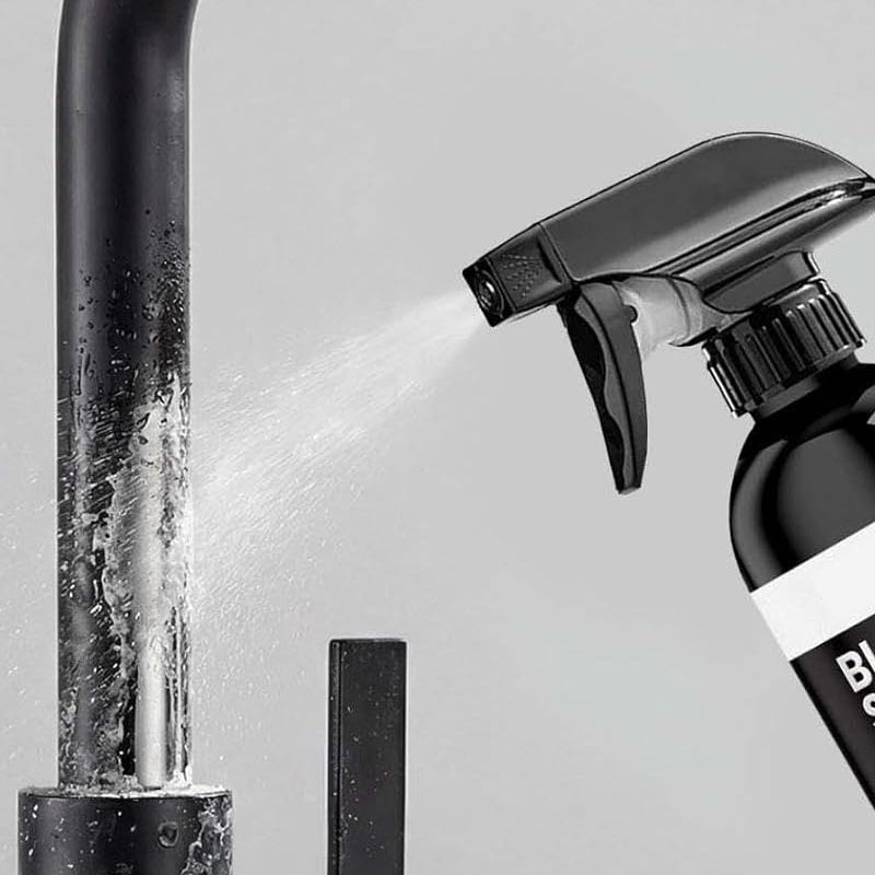 🚿50% RABATT NU! Kalkborttagningsspray för svarta handfat och kranar, spray mot envisa vattenfläckar, badrumsrengöring utan skrubbning för armaturer, handfat och duschytor