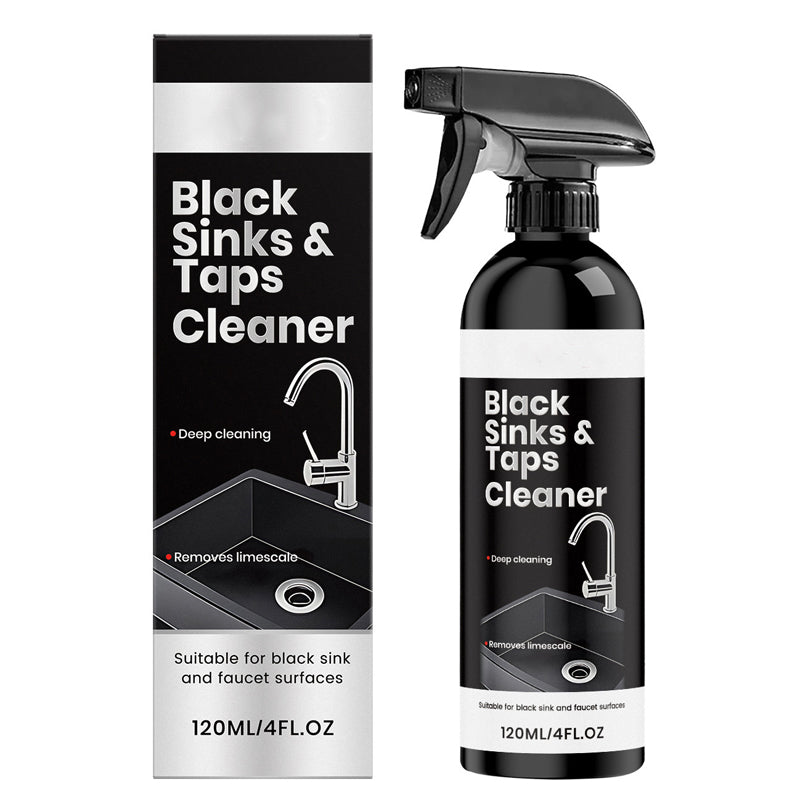 🚿50% RABATT NU! Kalkborttagningsspray för svarta handfat och kranar, spray mot envisa vattenfläckar, badrumsrengöring utan skrubbning för armaturer, handfat och duschytor