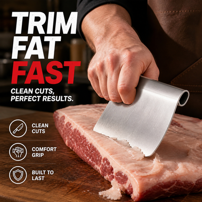 Ergonomisk böjd köttskrapa