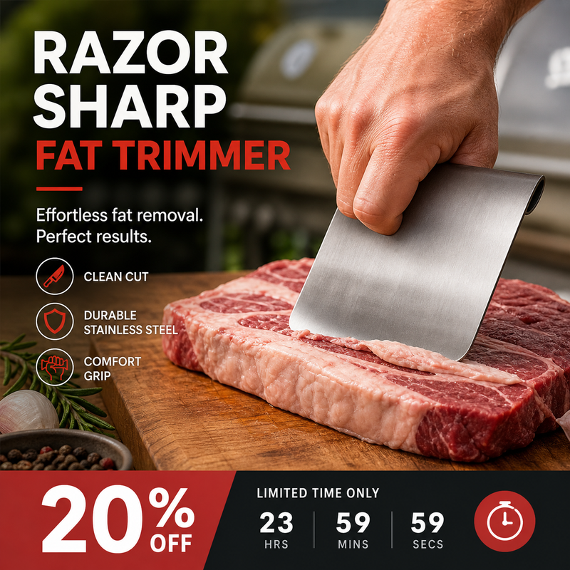Ergonomisk böjd köttskrapa
