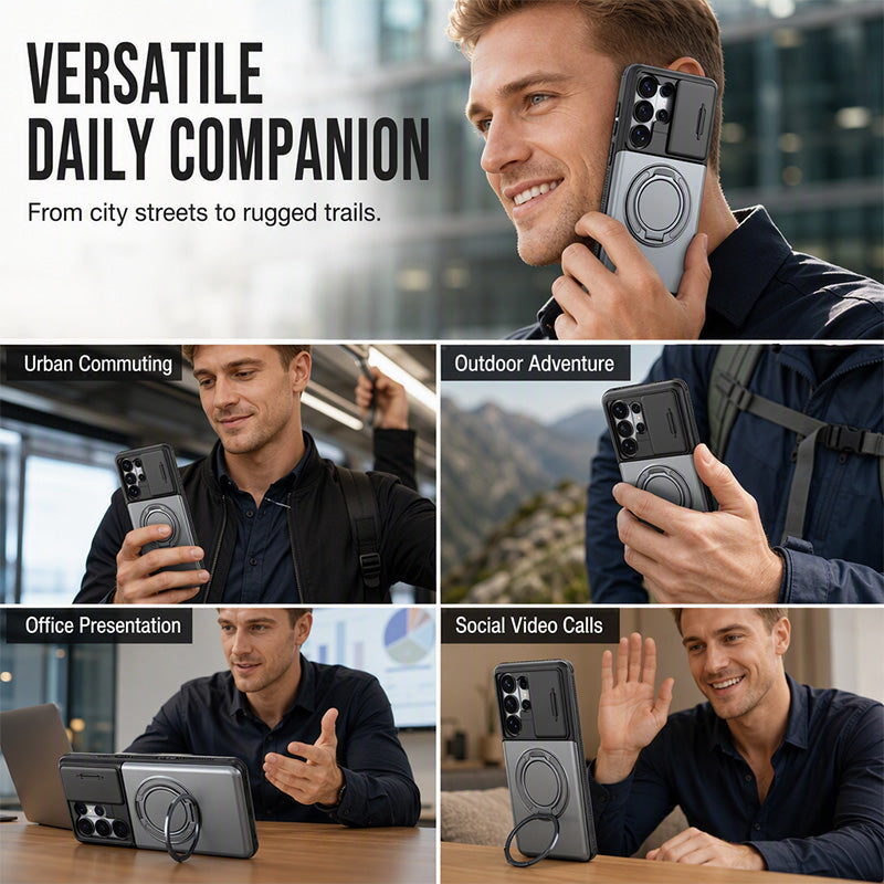 📱2‑i‑1 stötsäkert mobilfodral med dolt korthållare – Skyddar telefonen och lagrar kort, praktisk för vardagen ✨