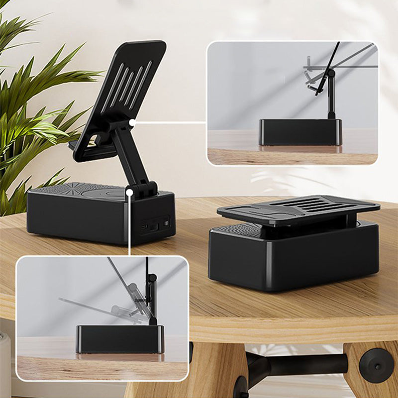 Presenttips - 3-i-1 trådlös Bluetooth-högtalare, laddningsstation och mobilställ