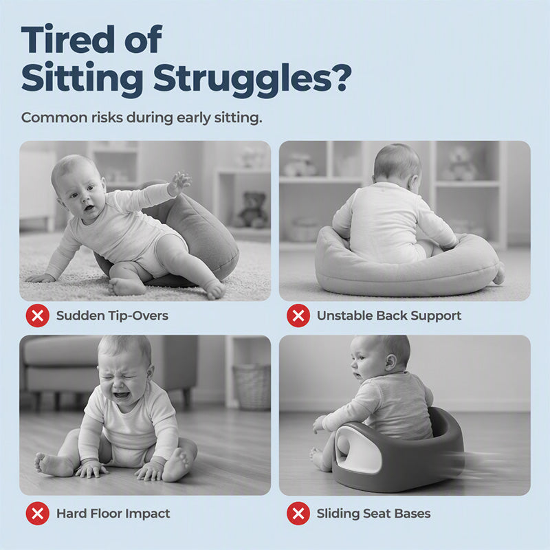 ✨50% RABATT NU! !✨🧸 Plysch Babystödsits – Ergonomisk, Stabil & Mjuk – Perfekt för Sittträning & Lek 🛋️