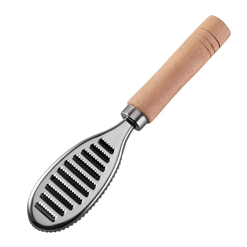 🐟🔥50 % RABATT NU! 🪓 Rostfri fiskskrapa med trähandtag – Effektiv fiskrensning, Ergonomisk & Lättanvänd ✨
