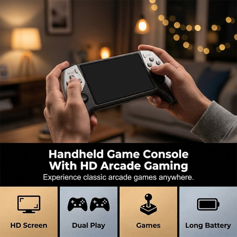 🎮Sista dagen – 50 % rabatt🕹️Handhållen spelkonsol – kampläge för 2 spelare, ergonomiskt grepp. 5″ HD-skärm, lång batteritid. Retrospel överallt! ✨🔋