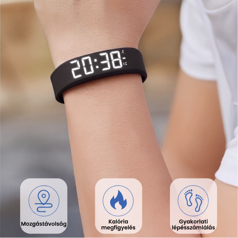 ⌚ SmartSense-aktivitetsmätare – mäter kroppstemperaturen. Vattentålig ner till 50 meters djup – perfekt för träning och vardag! 💪🔥