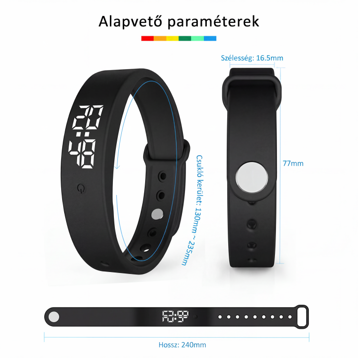 ⌚ SmartSense-aktivitetsmätare – mäter kroppstemperaturen. Vattentålig ner till 50 meters djup – perfekt för träning och vardag! 💪🔥