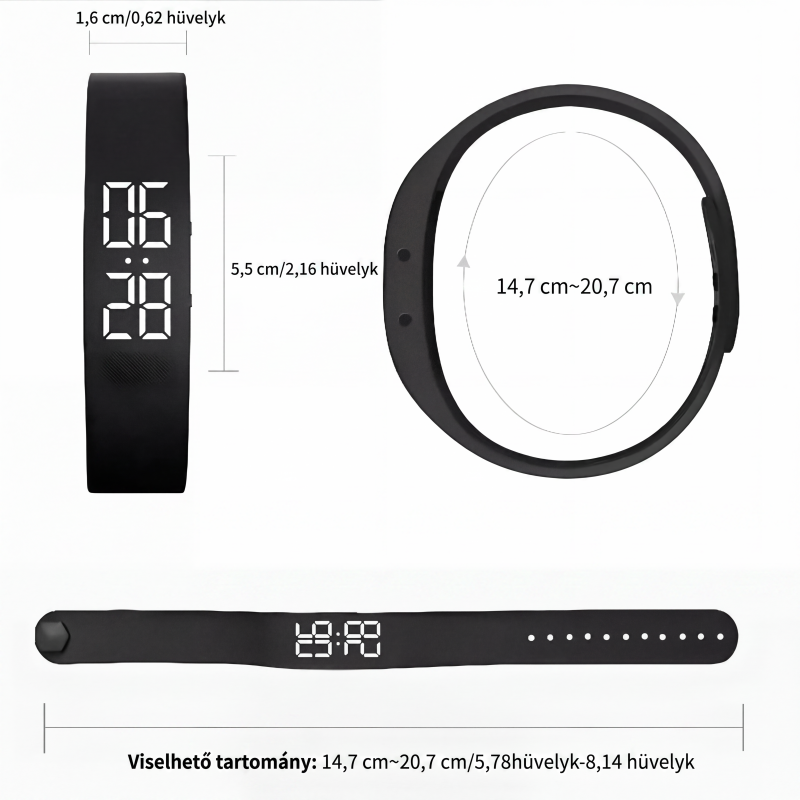 ⌚ SmartSense-aktivitetsmätare – mäter kroppstemperaturen. Vattentålig ner till 50 meters djup – perfekt för träning och vardag! 💪🔥