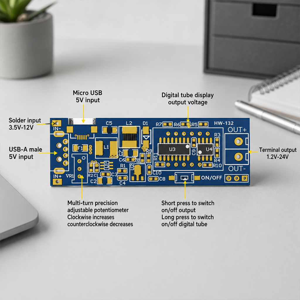 Justerbar USB-strömförsörjningsmodul