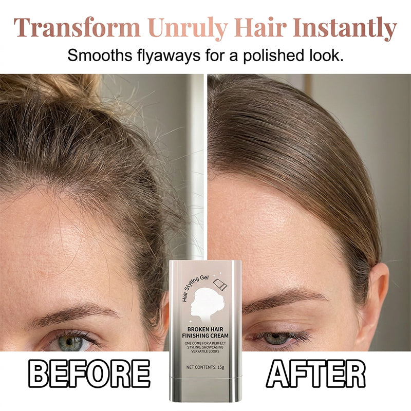 ✨ 50 % RABATT NU! 💇‍♀️ Bärbar Hårfinishstift med Kam – Fixar Flygiga Hårstrån & Ger Frisyren En Snyggare Finish 💕