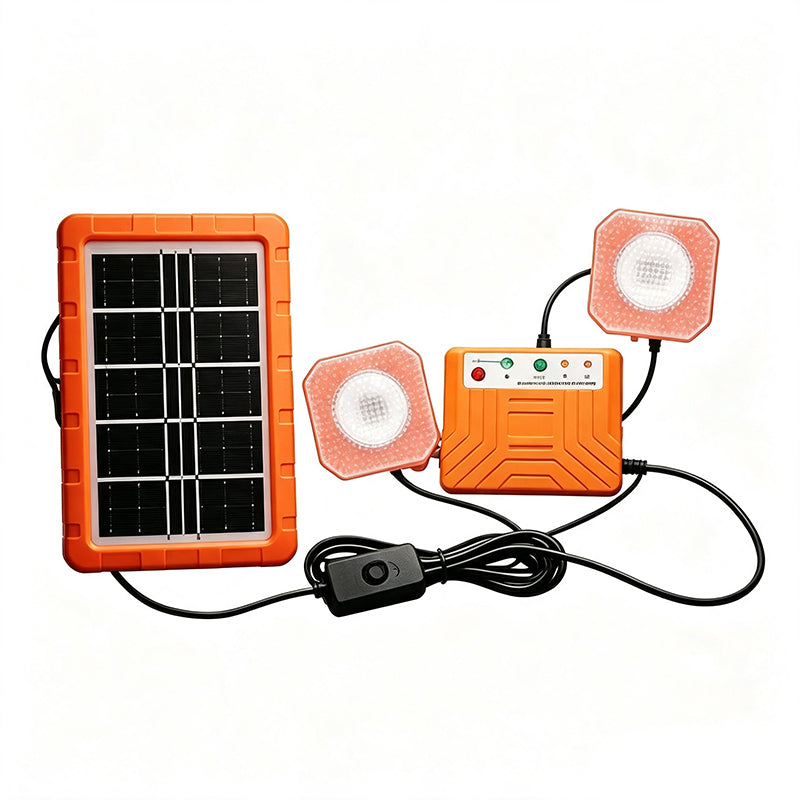 ☀️ 50 % RABATT JUST NU! Bärbart solenergisystem med 2 LED-lampor – solgeneratorpaket för användning utanför elnätet, laddstation med flera portar för camping, nödsituationer och utomhusbruk