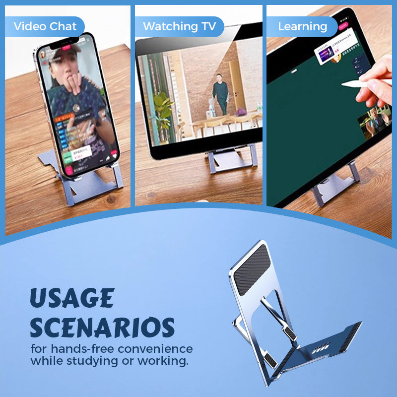 Thin Foldable Adjustable Phone Stand for Desk