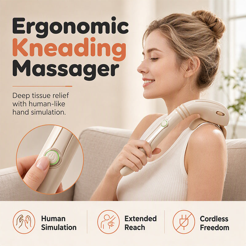 Trådlös massageapparat med långt handtag – produktbild