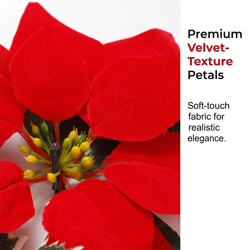 Julstjärneblommig ljusslinga för juldekoration