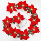 Julstjärneblommig ljusslinga för juldekoration