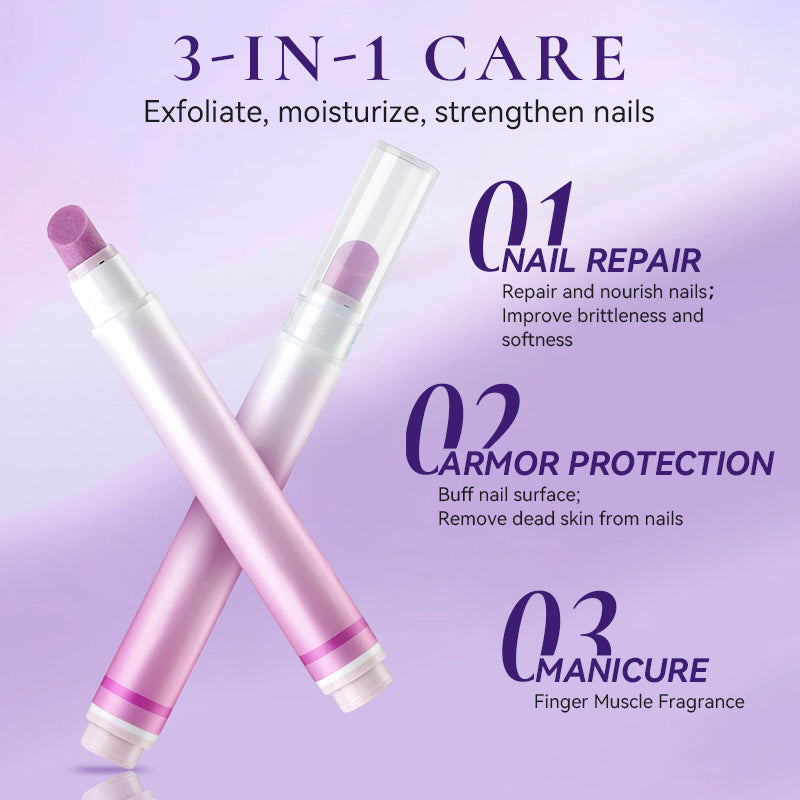 ✨ 3-i-1 keramisk nagelbandspenna – exfolierar, vårdar & återfuktar