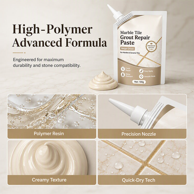 Beige fogreparationspasta för marmorplattor