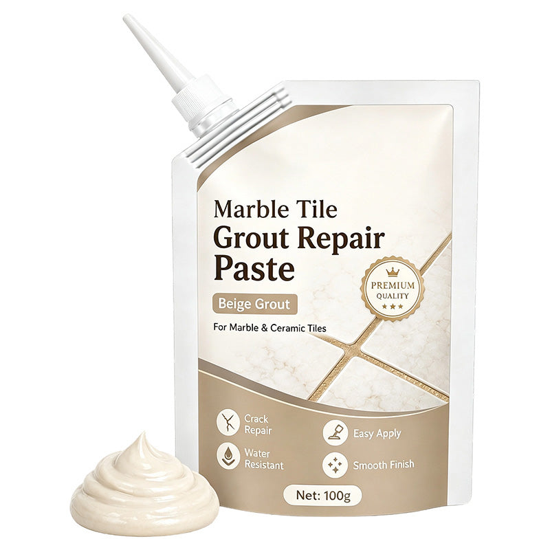 Beige fogreparationspasta för marmorplattor