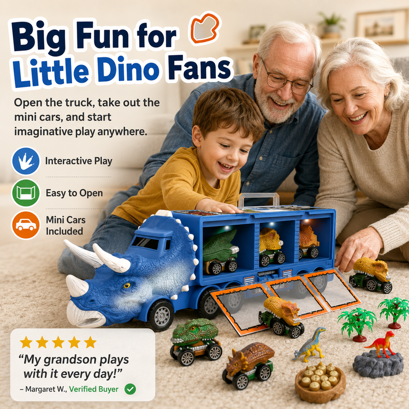 Interaktiv dinosaurietransportlastbil