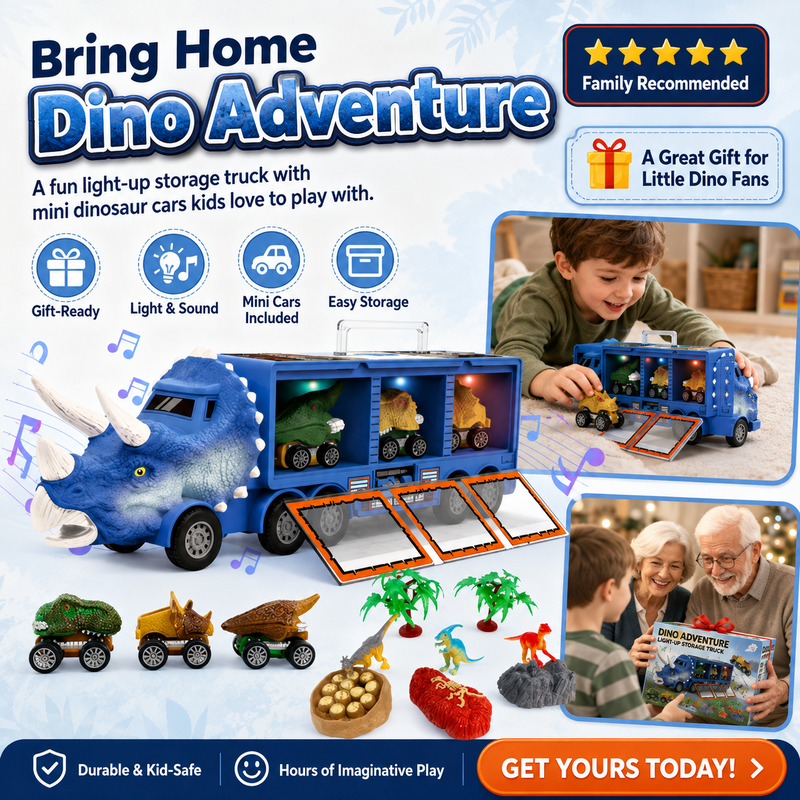 Interaktiv dinosaurietransportlastbil – detalj