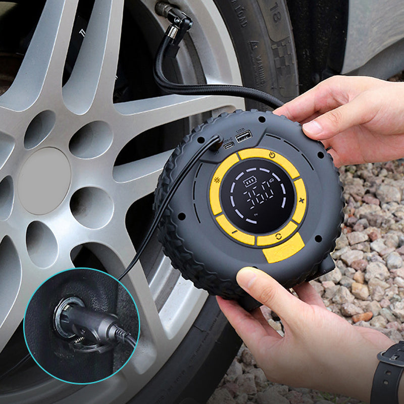 2-i-1 bilstartare och däckpump