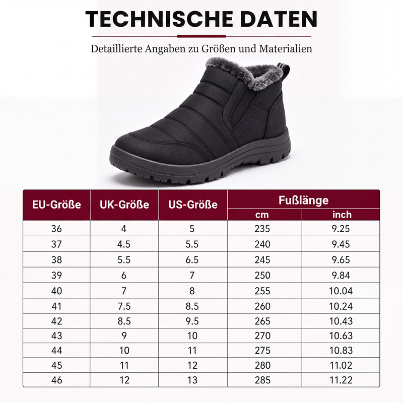 Varma slip-on vinterstövlar för herr