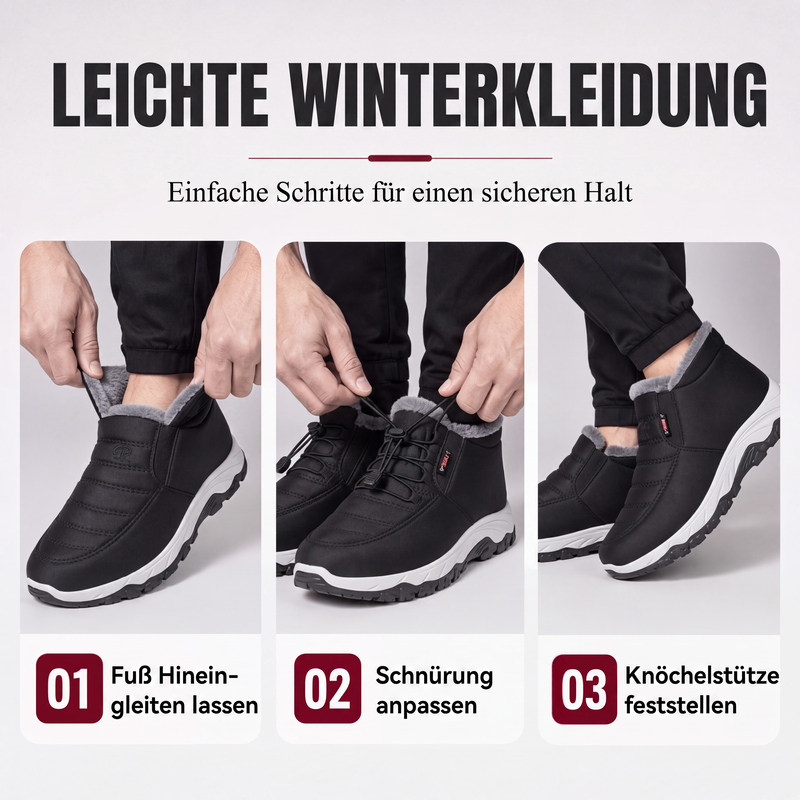 Varma slip-on vinterstövlar för herr
