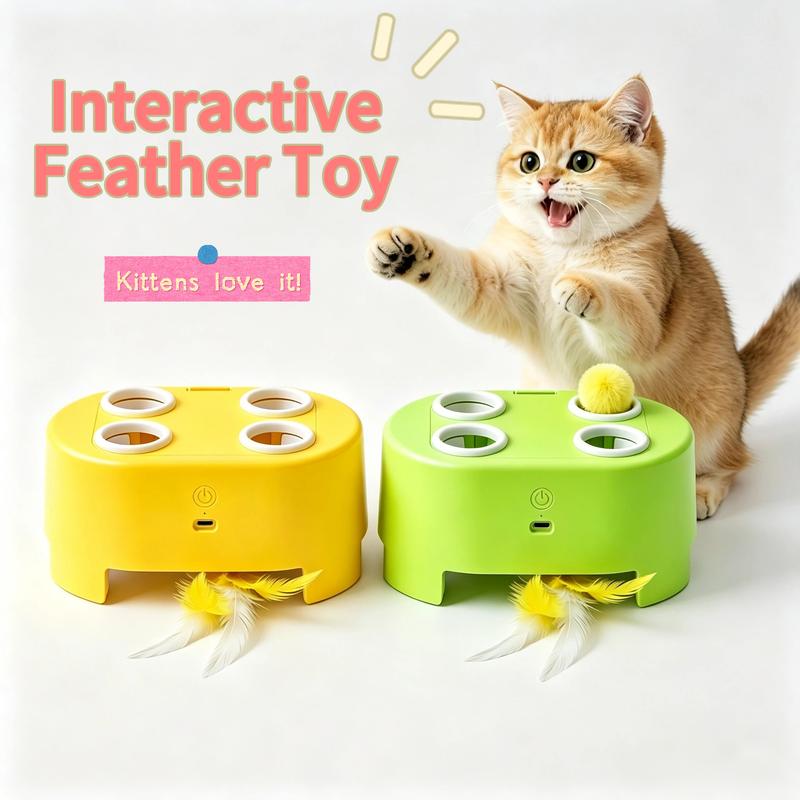 🐱 Nyhet! 50 % rabatt 🥳 Interaktiv kattleksak med poppande bollar – 3 leklägen, aktiv lek och mental stimulans inomhus
