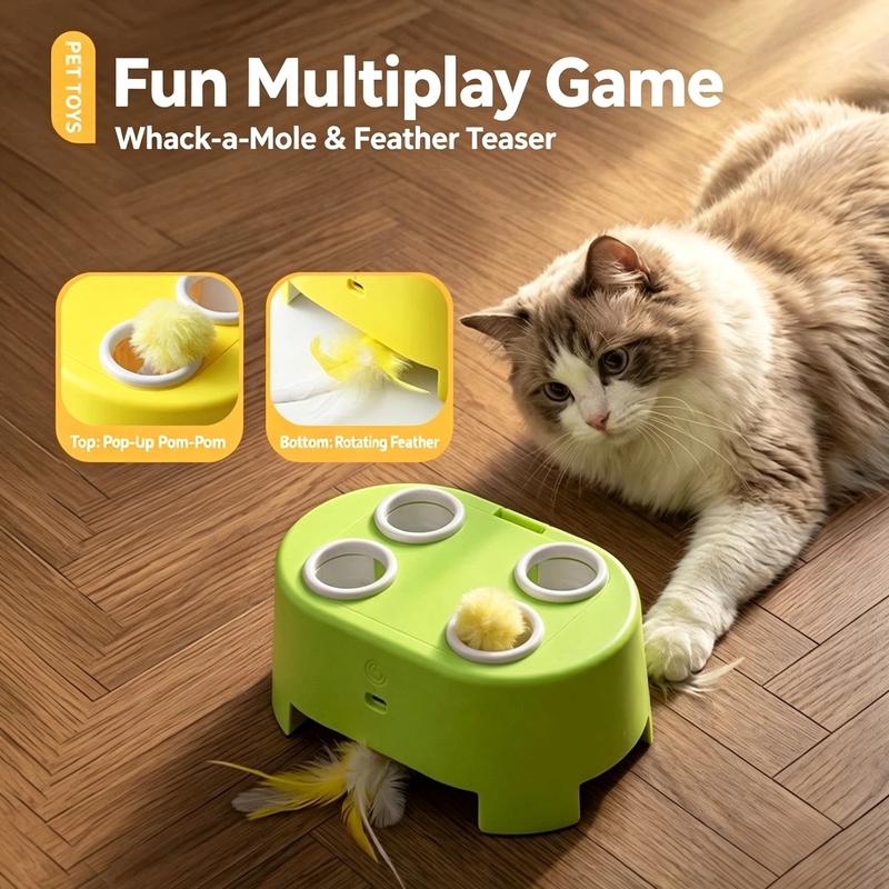 🐱 Nyhet! 50 % rabatt 🥳 Interaktiv kattleksak med poppande bollar – 3 leklägen, aktiv lek och mental stimulans inomhus