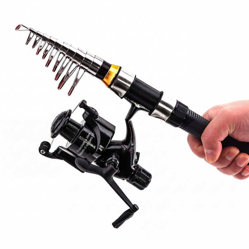 🎣 50 % RABATT NU! 🧳 Komplett fiskeutrustning – teleskopisk, resevänlig & praktisk väska – perfekt för camping och vandring 🌲