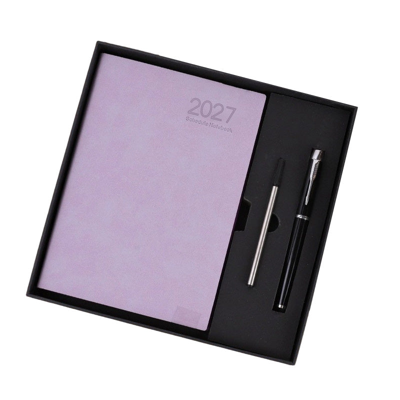 Minimalistisk daglig planeringsbok 2027 – A5