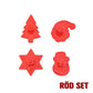 3D Tecknad Julkaksform Set