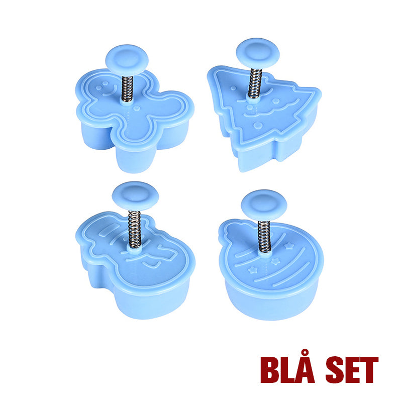 3D Tecknad Julkaksform Set