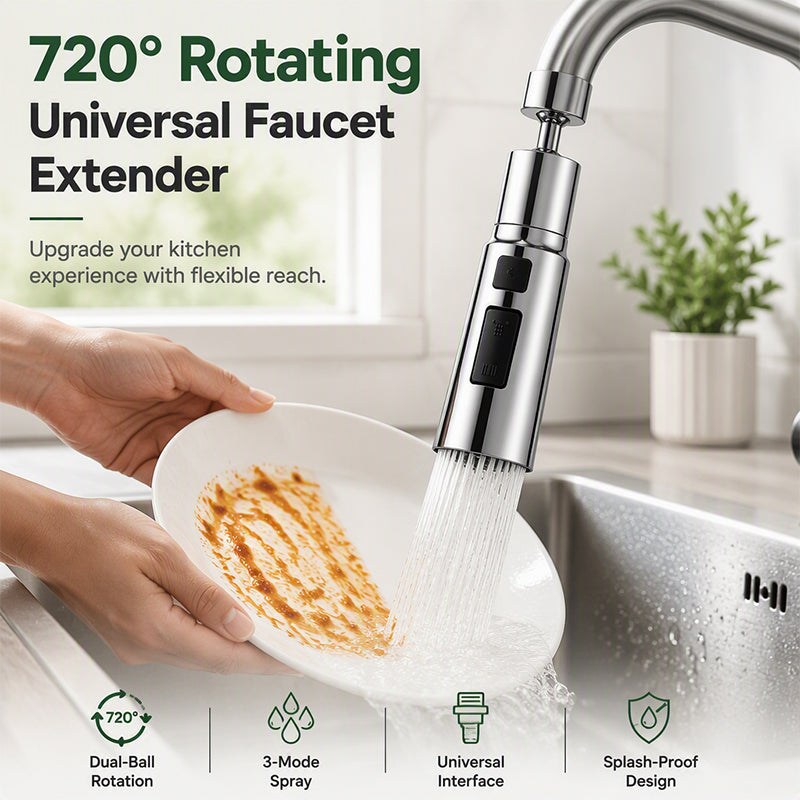 🚰 720° roterande universellt kranmunstycke för kök & badrum